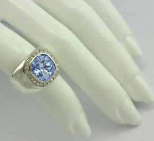 Anillo de mujer con topacio y circonita / plata 925 (52 (16,5 mm Ø) - Imagen 1 de 7