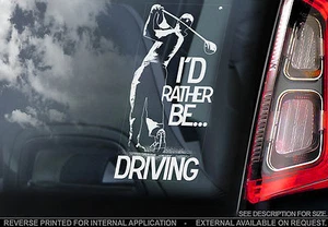 Prefiero conducir - Pegatina para ventana de coche - Letrero de golf Tiger Woods -n.clubs/tees - Imagen 1 de 1