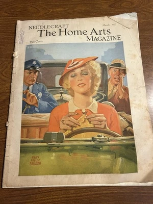 March 1935 Needlecraft The Home Arts Magazine Cover By Ralph Pallek Coleman - Image 1 of 4