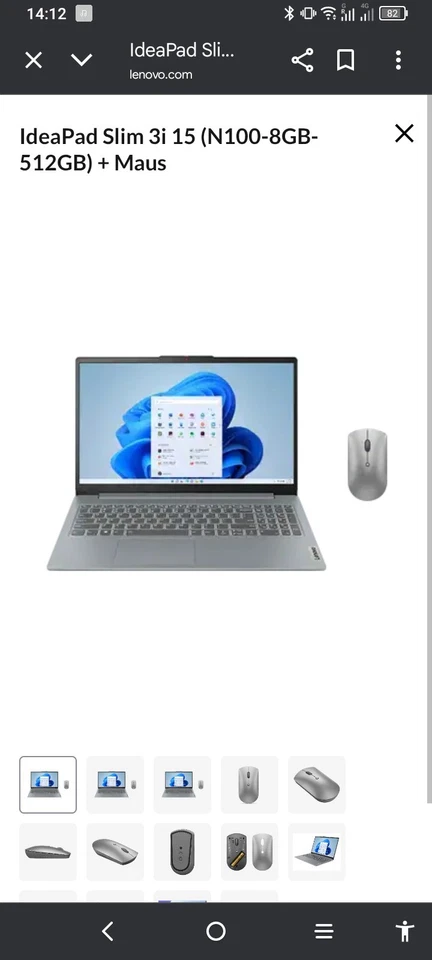 Lenovo IdeaPad 3 15ADA05 15,6" (AMD Athlon, 4GB RAM, 256GB SSD) Laptop - Grigio - Immagine 1 di 1