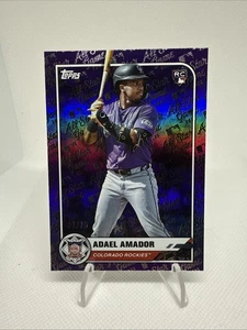 2025 Topps All-Star Game Adael Amador Purple Foil RC /75 #52 Colorado Rockies - Picture 1 of 2
