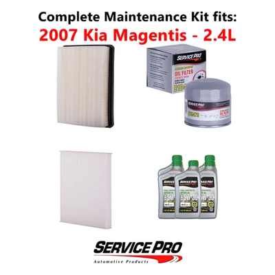 2007 Kia Magentis 2.4L Complete Oil, Air & Cabin Filter Kit (5W-30) Foto 1 de 4