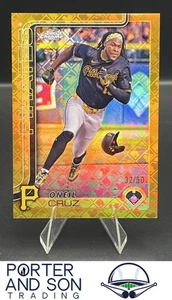 Oneil Cruz #/50 Gold Refractor 2025 Topps Chrome Logofractor #252 Pirates - Picture 1 of 2