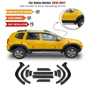 RIFINITURA PARAFANGO PASSARUOTA 12 PEZZI NERA Per DACIA DUSTER 2010-2017 - Picture 1 of 9