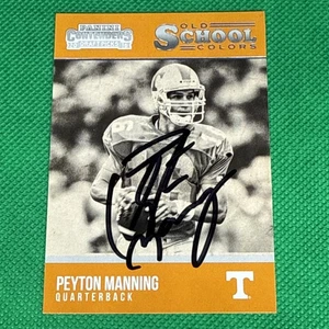 Tarjeta coleccionable firmada por Peyton Manning 2016 Panini University of Tenn holograma certificado de autenticidad - Imagen 1 de 5