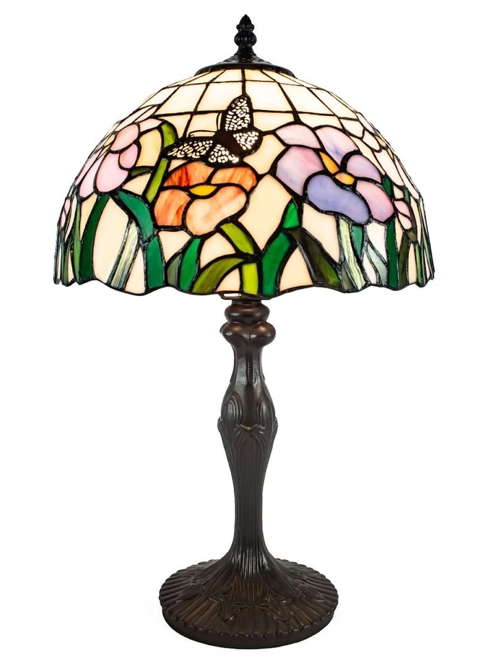 Iluminación Dale Tiffany - Mariposa Floral Pazio - Lámpara de mesa de 1 luz - 19,5 pulgadas Foto 1 de 1