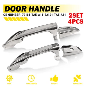 4x Manija de puerta exterior para Honda Accord 2008-2012 conductor delantero + trasero lado izquierdo EXR - Imagen 1 de 21