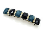 ConMiGo E271S004 black and dark blue stones sparkling hairslides