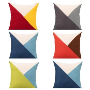 Triangle Geometry Cushion Cover Home Sofa Office Throw Pillow Case Decor 18'' - Picture 1 of 9
