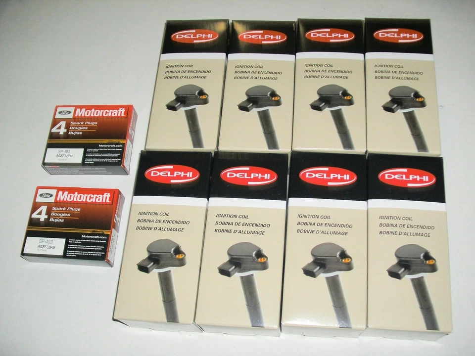98-2011 LINCOLN TOWN CAR 8 BOBINAS DELPHI 508 y 8 enchufes para motocicletas SP493  Foto 1 de 1