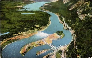 Postcard Bonneville Dam Bridge of the Gods Columbia River Oregon - Picture 1 of 2