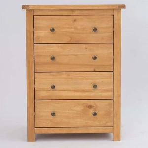 Chest of Drawers 4 Drawer Oak-effect Petite Bedroom Furniture Storage Wood - Picture 1 of 9