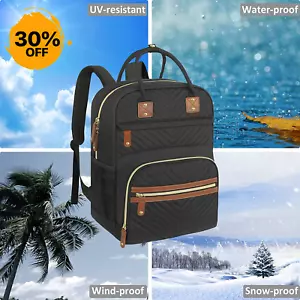Multifunctional Waterproof Maternity Diaper Bag Backpack with Insulated Pockets - Picture 1 of 6