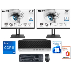 PC COMPUTER RICONDIZIONATO hp Core i7 2 x MONITOR 24" WINDOWS 11 + OFFICE 2021 - Imagen 1 de 1