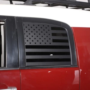 Rear Side Window Decals American US Flag Sticker Trim For FJ Cruiser 2007-2021 - Picture 1 of 12