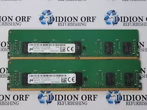Set of 2 MICRON MTA9ASF1G72PZ-2G3 8 GB PC4-2400T Server Ram SKU 12965 - Picture 1 of 1