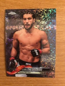 2018 Topps UFC Chrome Diamond Refractor Elias Theodorou Hot Box exclusive - Picture 1 of 1