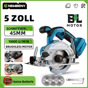 Für 18V Makita Akku Handkreissäge Kabellos Kreissäge Säge Bürstenlosen 125mm - Bild 1 von 16