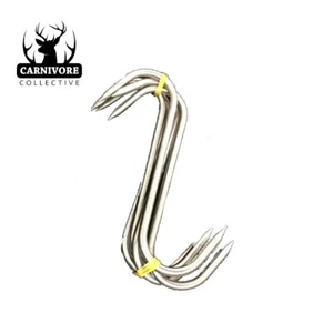 Carnivore Collective 10 X 8" Stainless Meat 'S' Hooks - Picture 1 of 1