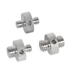 Metal 1/4" Male to 1/4" 3/8" Male Threaded Adapter 3/8" to 3/8 Double Head