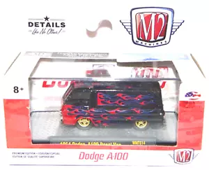 M2 Machines Boxed 1964 Dodge A-100 Panel Van black w/ flames WMT S14 19-19 - Picture 1 of 3