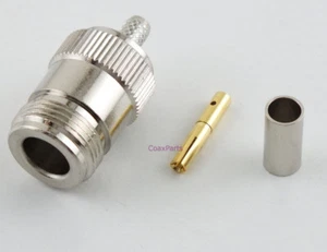 Connettore Coassiale N Femmina Crimpare Serie RG-58 Coassiale - Venditore Radioamatore USA - Foto 1 di 1