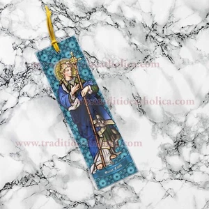 Saint Faith CLEAR See-Through laminated Bible Scripture bookmark. - Picture 1 of 4