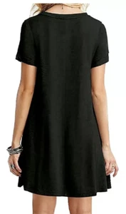 Women loose casual t-shirt style short dress - Picture 1 of 12