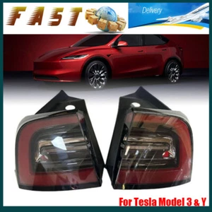 Fit For Tesla Model 3 & Y Pair Rear LED Outer Tail Light Lamp Left & Right Side - Picture 1 of 10