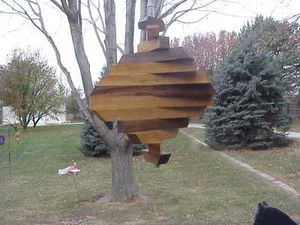 Spinner de viento espiral EE. UU. hecho a mano colgante de madera de 9"" x 13"" -13... espiral - Imagen 1 de 3