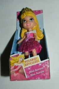 2019 NEU DISNEY PRINZESSIN MINI AURORA IN ROSA GLITZERKLEID MIT GLITZERKRONE - Bild 1 von 2