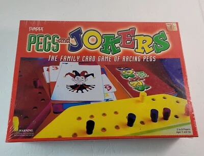Pegs and Jokers Fundex Card Board Game Vintage 1999 Complete SEALED RARE NIB - Image 1 of 4