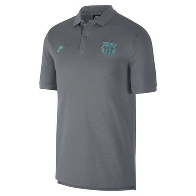 2019/20 Nike Barcelona Short Sleeve Polo 065/Grey-Cabana Size Large CI7939 065 - Image 1 of 3
