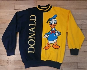 Vintage New Old Stock 90s Disney Wear Donald Front And Back Sweatshirt Large - Bild 1 von 8