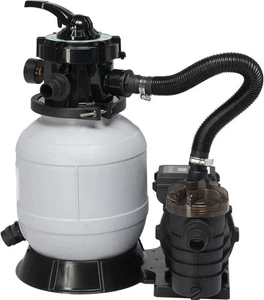 Filtro de arena de 10" sobre el suelo con bomba de piscina de 1/3 HP flujo 2087GPH con temporizador 24H - Imagen 1 de 7