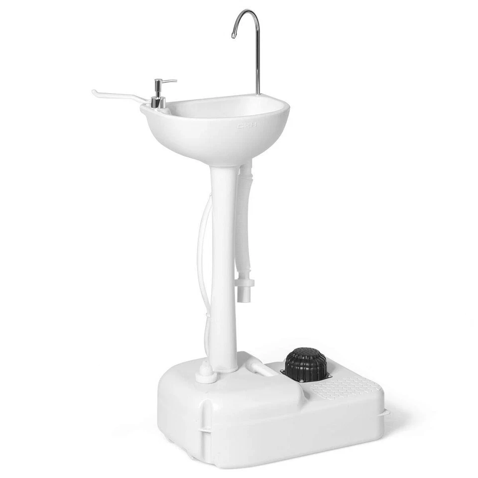 Pia de acampamento portátil Giantex com dispensador de sabão e suporte para toalha, água 19L - Imagem 1 de 4