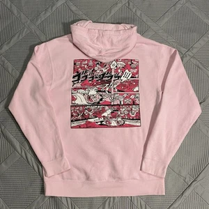 1/2 Sumo Hoodie Pink Men’s Medium Graphic Manga Comic Style Streetwear - Picture 1 of 6