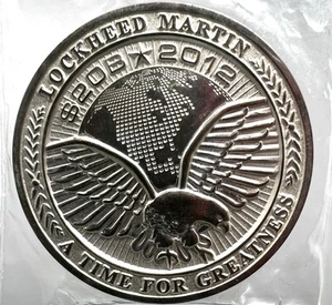 LOCKHEED MARTIN CHALLENGE COIN - 2012 $20B "Un tempo per la grandezza" - Foto 1 di 5