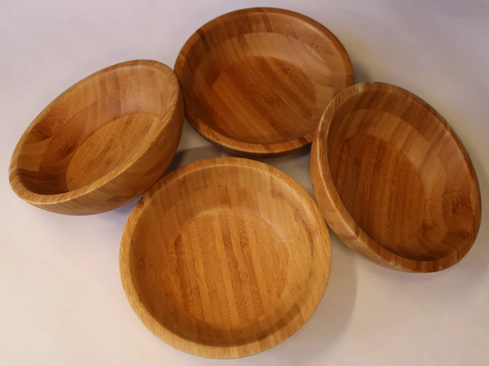 Ensaladeras de madera de bambú Lipper International 7" diámetro x 2,25" altura nuevas Foto 1 de 4