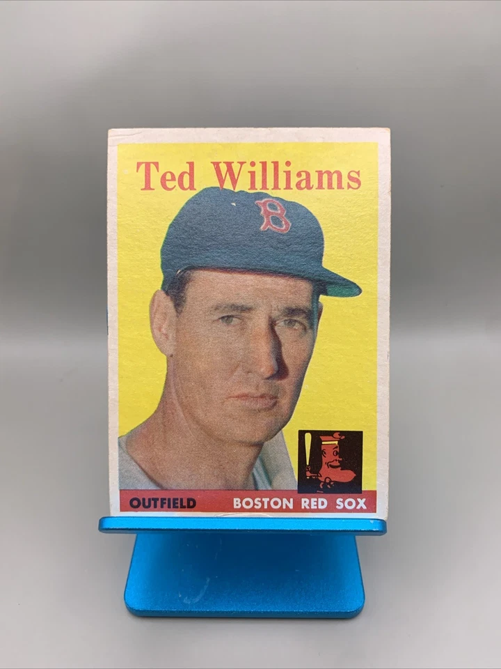 1958 Topps Ted Williams No1 Boston Red Sox VG+ Centered Wrinkle Edge Wear Изящный - Изображение 1 из 4