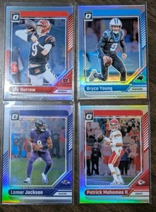 2024 Panini Optic Silver Holo Lot - Mahomes Joe Burrow Lamar Jackson Bryce Young - Picture 1 of 2
