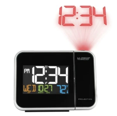 La Crosse W85923 Color Projection Alarm Clock Indoor Temp Display - Image 1 of 4