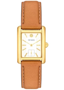 Tory Burch TBW1068 Women's The Eleanor 25mm Luggage Leather Strap Watch - Picture 1 of 3