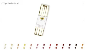 Maulwurf hohle handgefertigte Spitzkerzen 12" hoch 4er Set - 10 Stunden Brenndauer - 7/8" Durchmesser - Bild 1 von 11