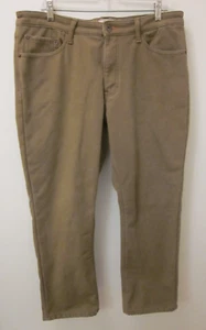 Mens 36X30 Actual 36X 29 Weatherproof Vintage Regular Fleece Lined Brown Jeans - Picture 1 of 18