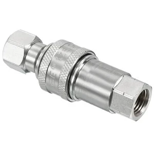 Hydraulic Quick Connect Coupler M18x1.5mm Female Thread Pipe Fitting Silver - Picture 1 of 5