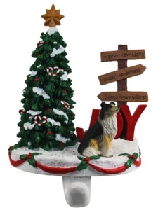 Collie Stocking Holder Hanger Tri - Picture 1 of 1