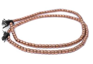 Copper Miniature Padre Beads 6mm Round Large Hole 16 Inch Strand - Picture 1 of 4