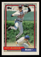 1992 Topps Jeff Blauser #199 Atlanta Braves Baseball Card