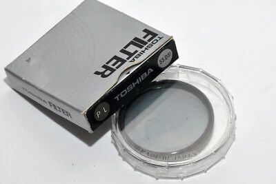 Toshiba 55 mm  P.L (Polarizer) Screw-In Filter w Case/Box Japan  unused pristine - Image 1 of 3
